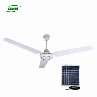 56 Inch Solar DC Ceiling Fan Solar Home Appliances With Metal Cover Of The Motor